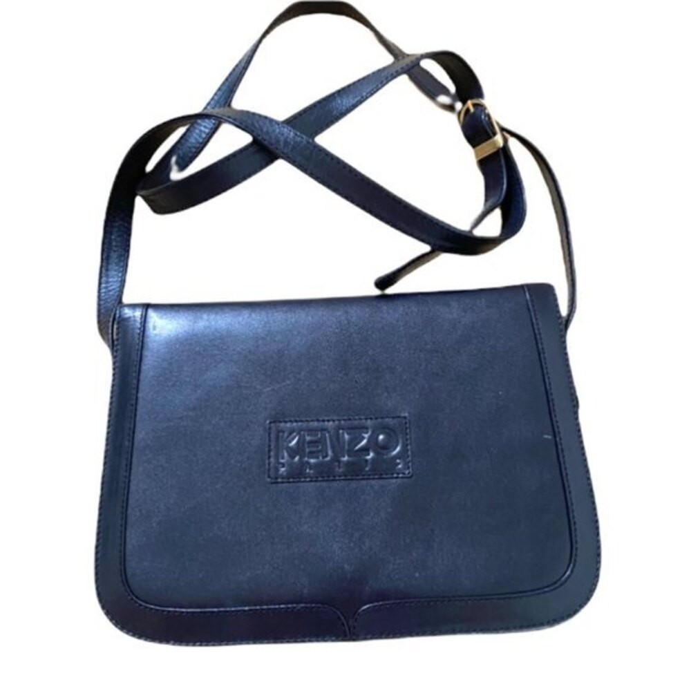 Kenzo Paris Vintage Black Leather Bag